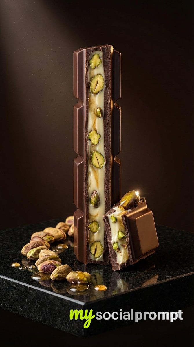 nanobanana prompt: Ultra-Realistic Chocolate Photography – Macro Details & Artistic Lighting 2