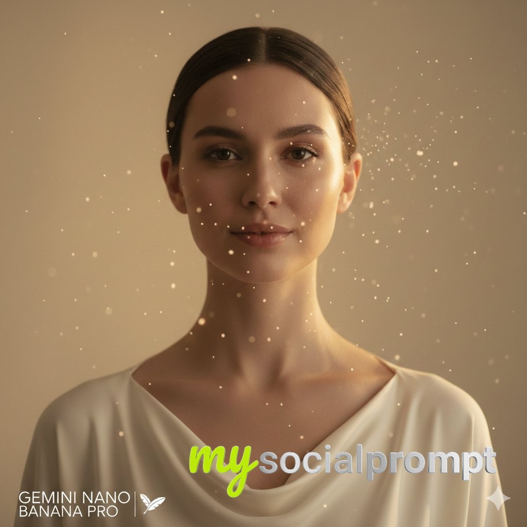 nanobanana prompt: High-Fashion Portrait with Calm Elegance & Cinematic Lighting
