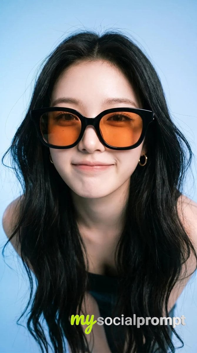 nanobanana prompt: Photorealistic Editorial Portrait with Oversized Sunglasses and Soft Studio Lighting 2
