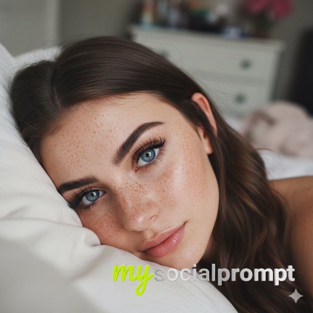 nanobanana prompt: Intimate Close-Up Portrait with Hyper-Detailed Skin Texture