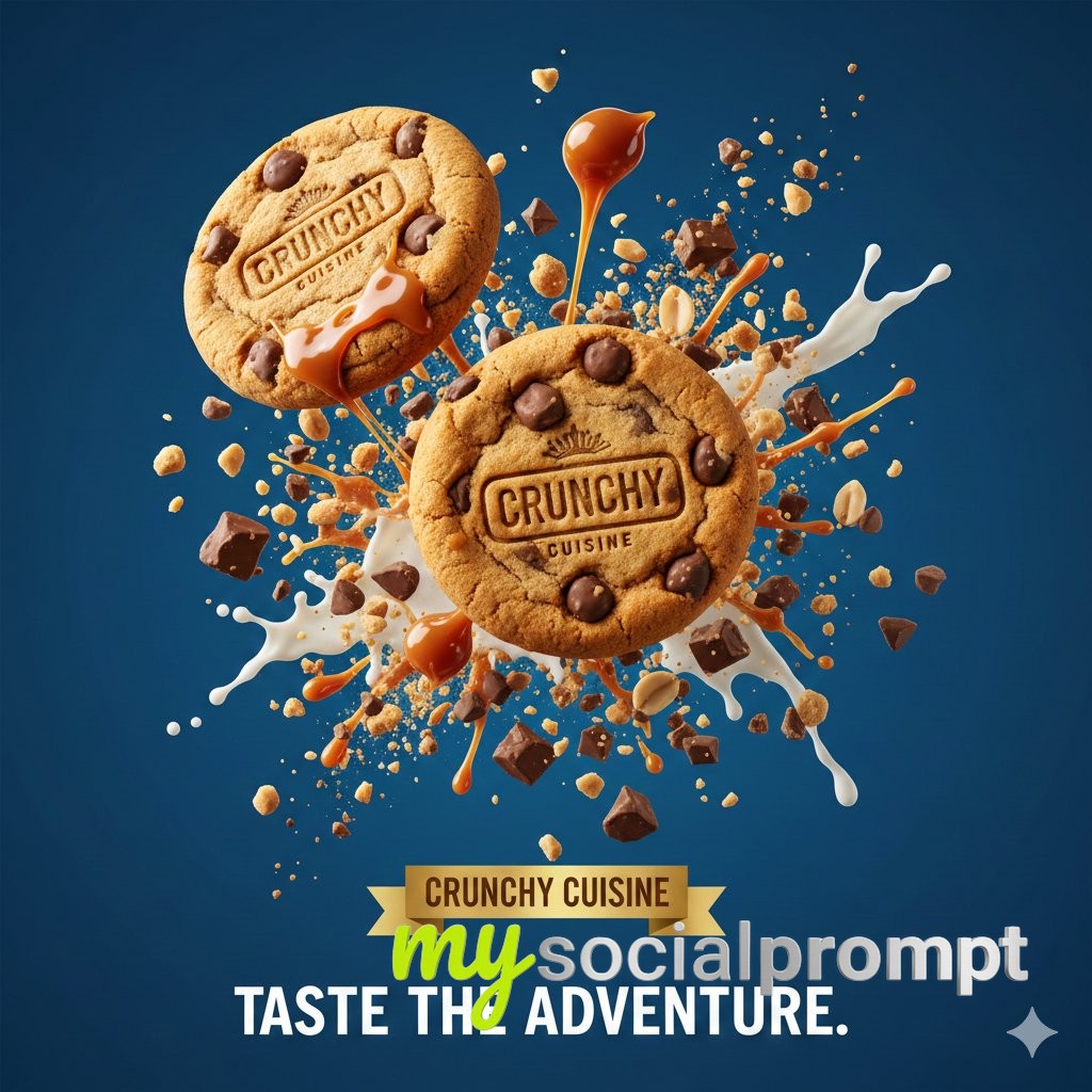 nanobanana prompt: Hyper-Realistic Chocolate Chip Cookie Photography with Studio Lighting