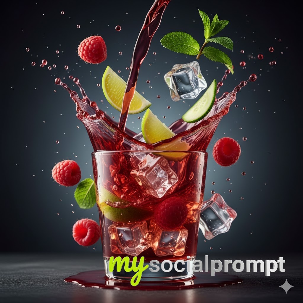 nanobanana prompt: Hyper-realistic Cocktail Photography with Cinematic Lighting 2