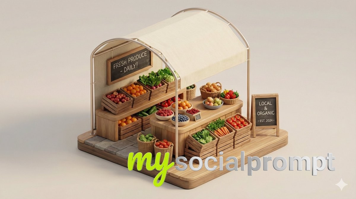 nanobanana prompt: Minimal 3D Isometric Diorama: Urban Retail Architecture with Soft Studio Lighting