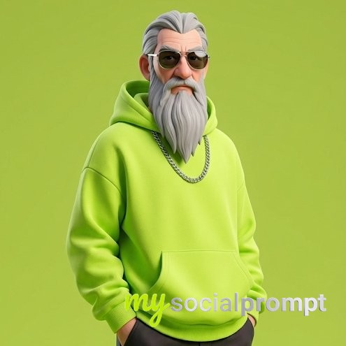 nanobanana prompt: Anthropomorphic Streetwear Character in 3D Stylized Cartoon