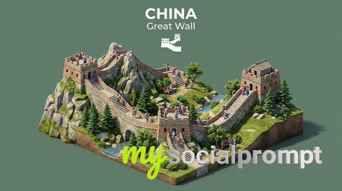 nanobanana prompt: Isometric Diorama of Iconic Architecture with PBR Materials 3