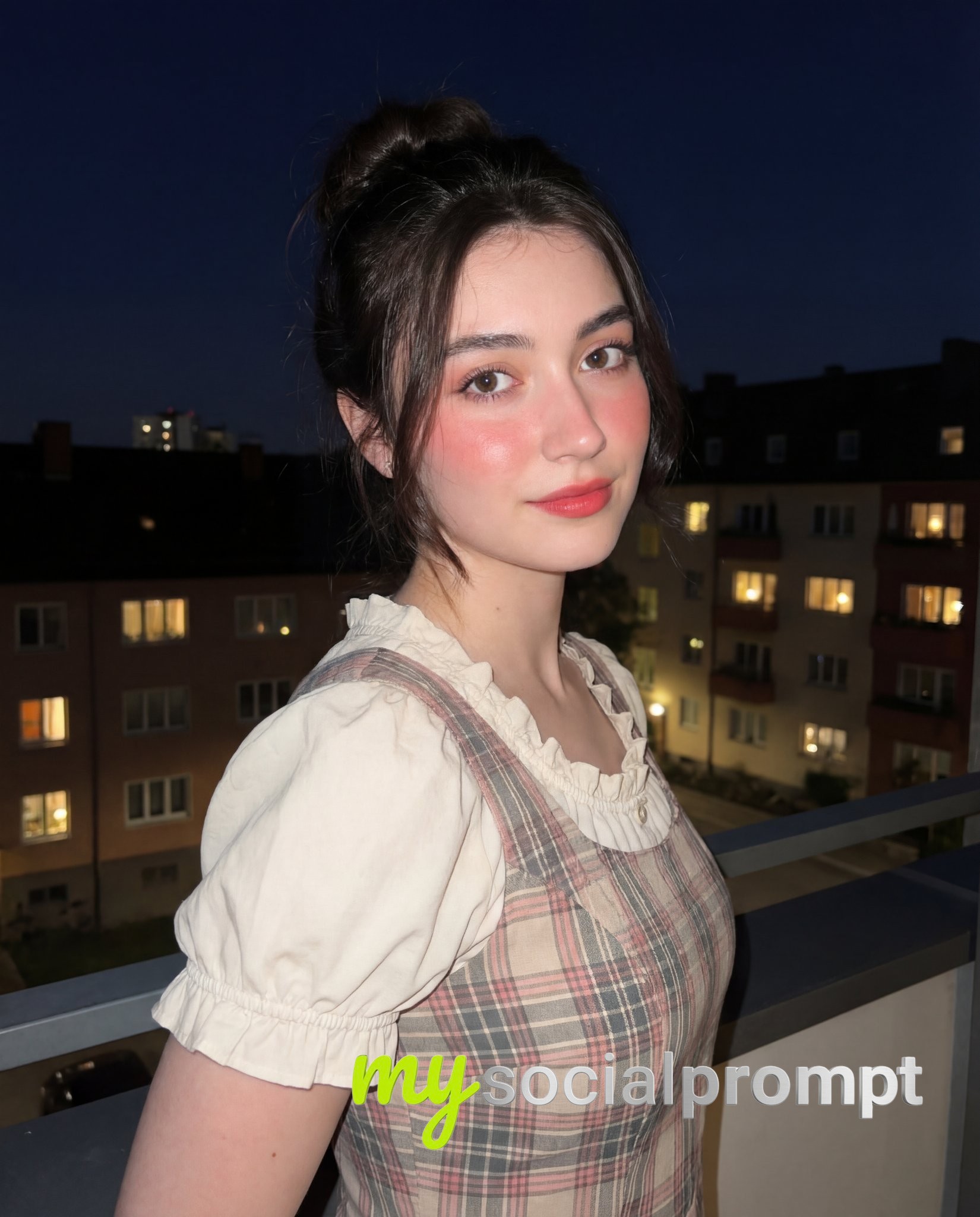 nanobanana prompt: Soft-Glow Night Portrait with Cottagecore Aesthetic & Cinematic Lighting