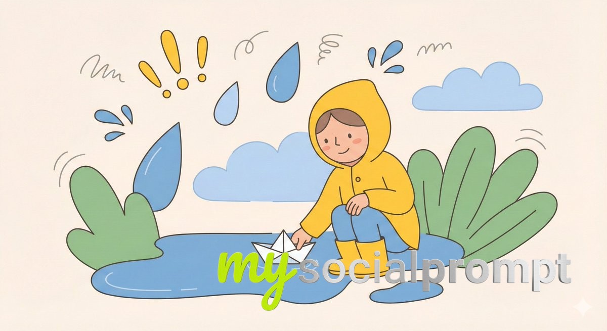 nanobanana prompt: Whimsical Flat Illustration with Abstract Scale & Minimalist Character Design 3