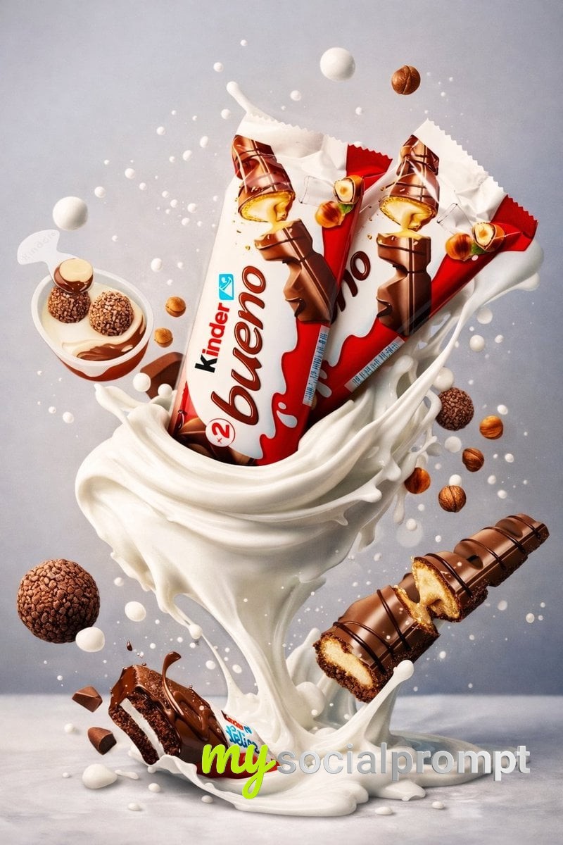 nanobanana prompt: Ultra-Realistic 8K Commercial Snack Package Photoshoot with Floating Food 3