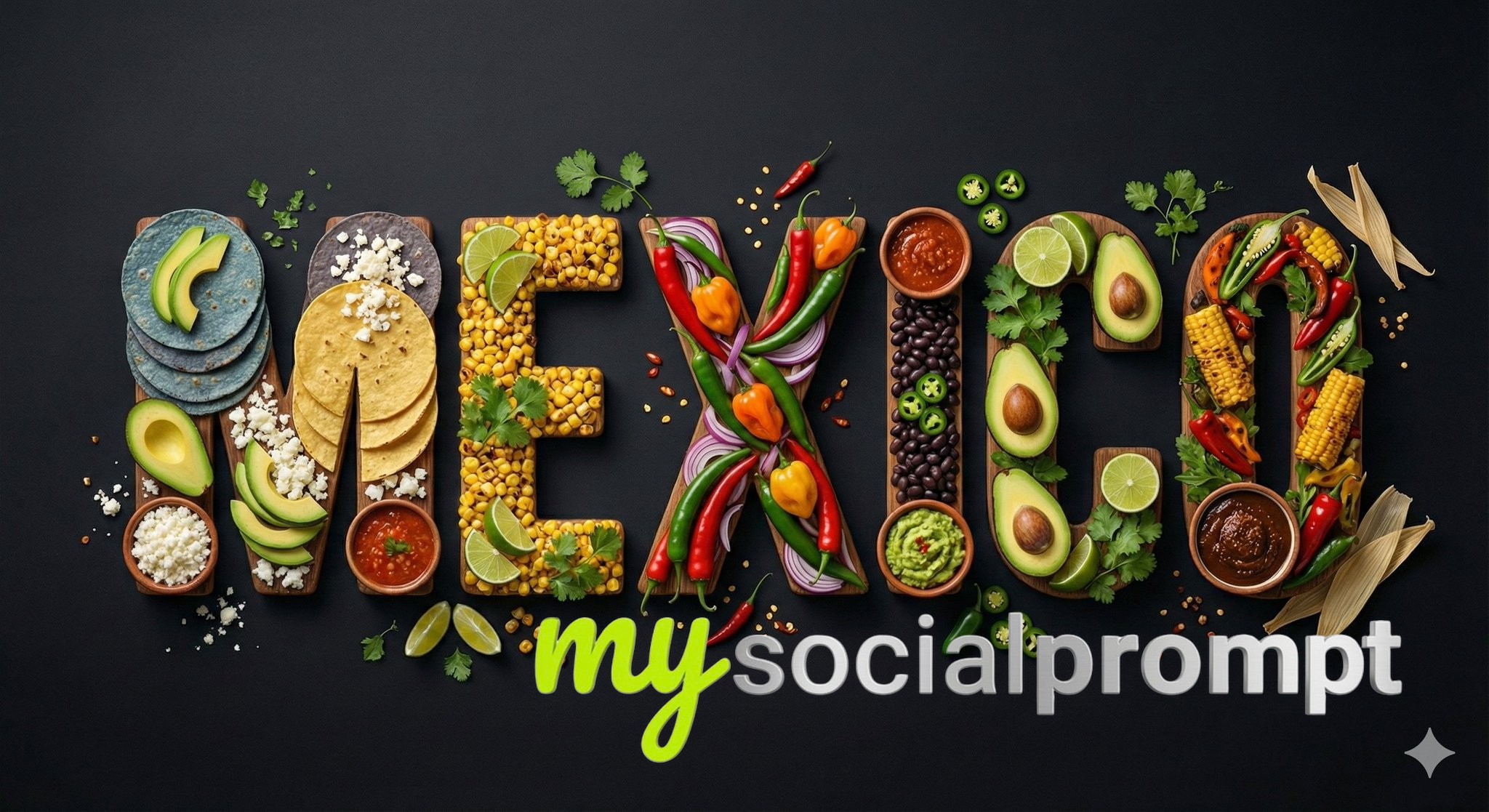 nanobanana prompt: Sculptural Food Typography with Editorial Food Styling 2