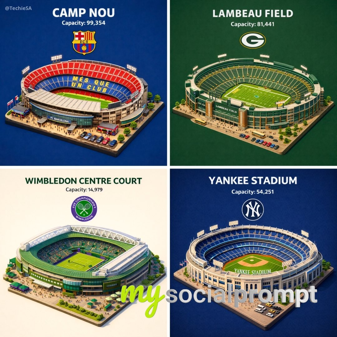 nanobanana prompt: 3D Sport Stadiums with Cinematic Lighting & Hyper-realism