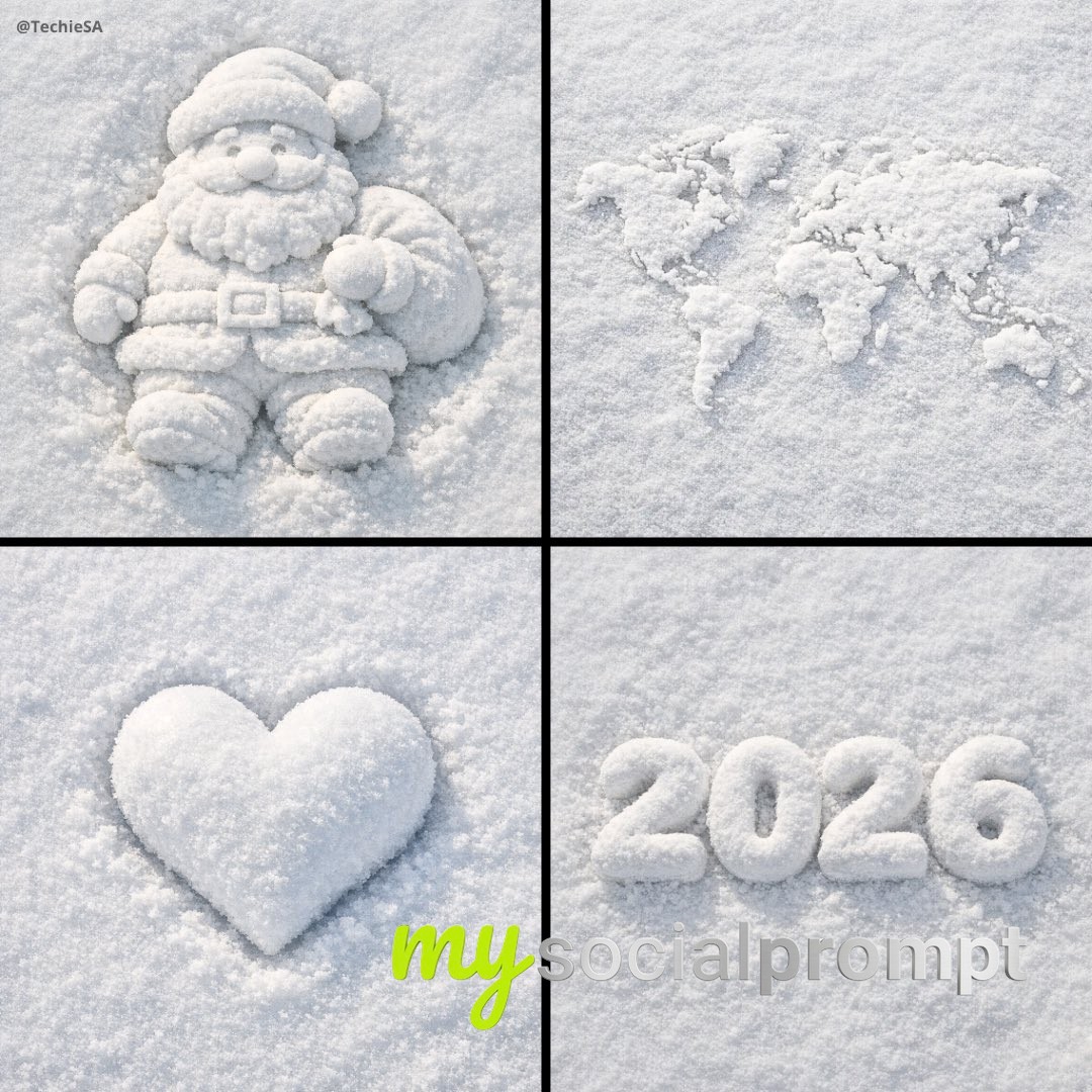 nanobanana prompt: Top-Down 3D Snow Object with Realistic Highlights