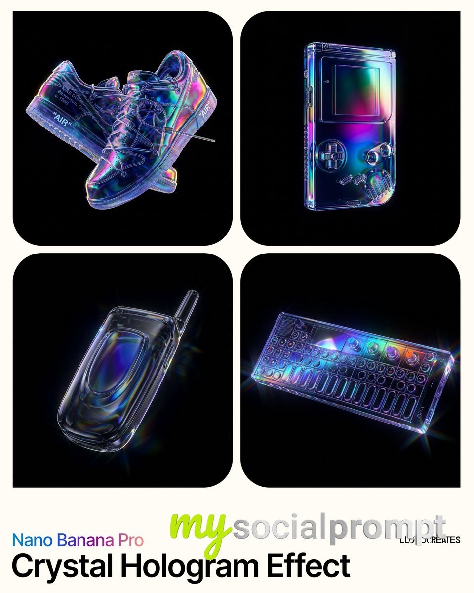 nanobanana prompt: Levitating Obsidian Product with Spectral Iridescence