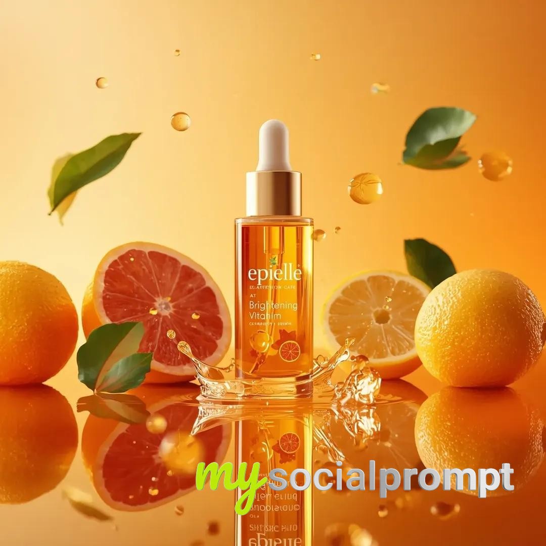 nanobanana prompt: Cinematic Skincare Product Photography with Golden Serum and Citrus 2