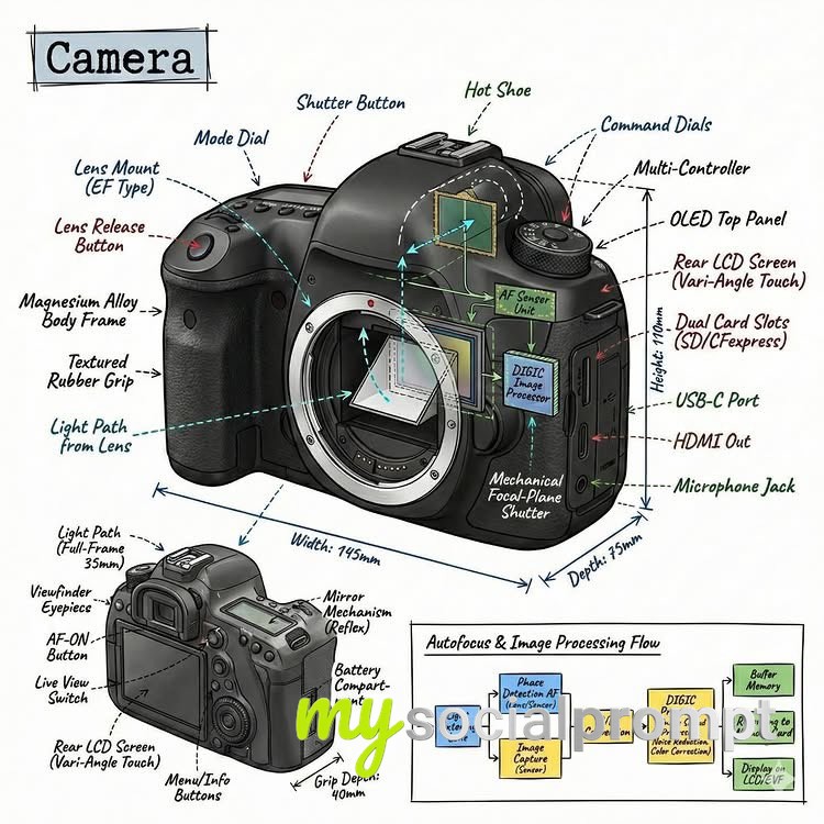 nanobanana prompt: Technical Infographic with Photorealistic Object & Architectural Annotations 4