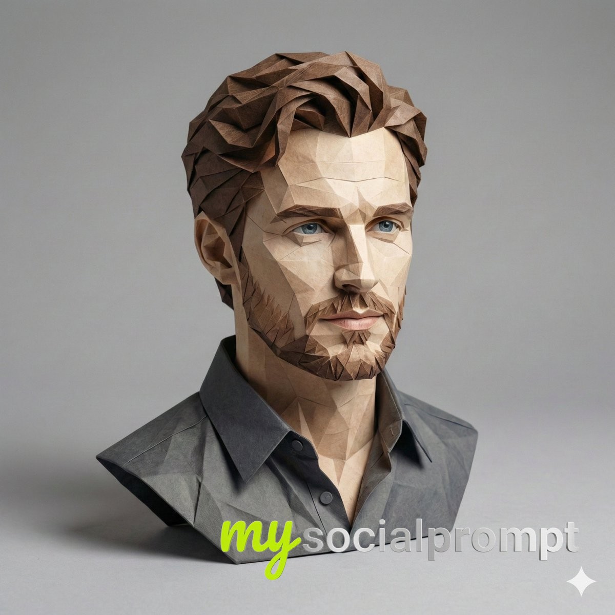 nanobanana prompt: Origami-Style Hyper-Realistic Paper Portrait with Geometric Folds 2