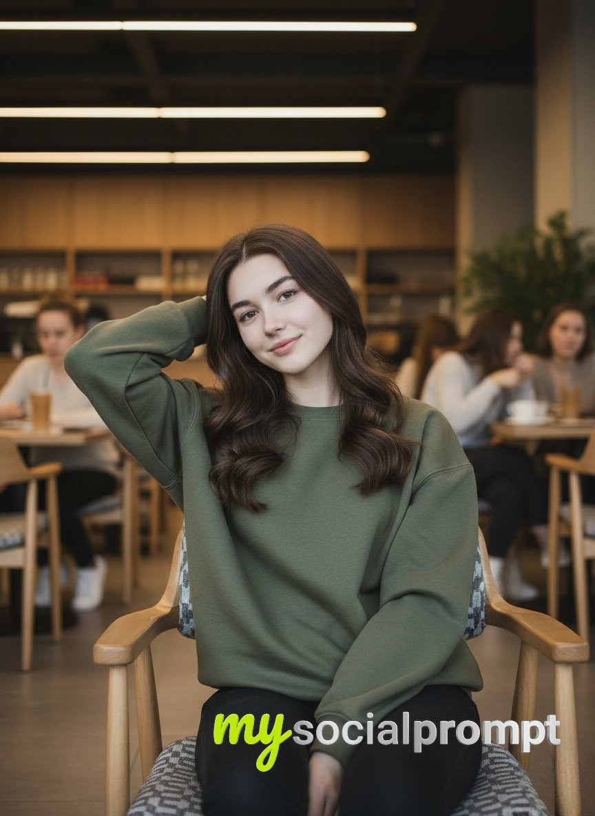 nanobanana prompt: Photorealistic Café Portrait with Warm Ambient Lighting 2
