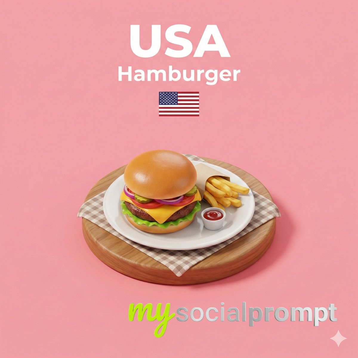 nanobanana prompt: Isometric Miniature Diorama of National Cuisine with PBR Materials