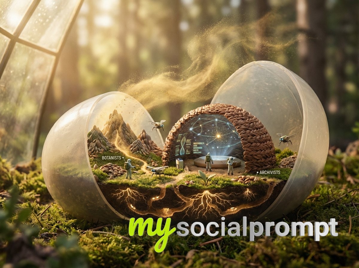 nanobanana prompt: Surreal Miniature World in Cinematic Macro Realism - AI Prompt Image 3