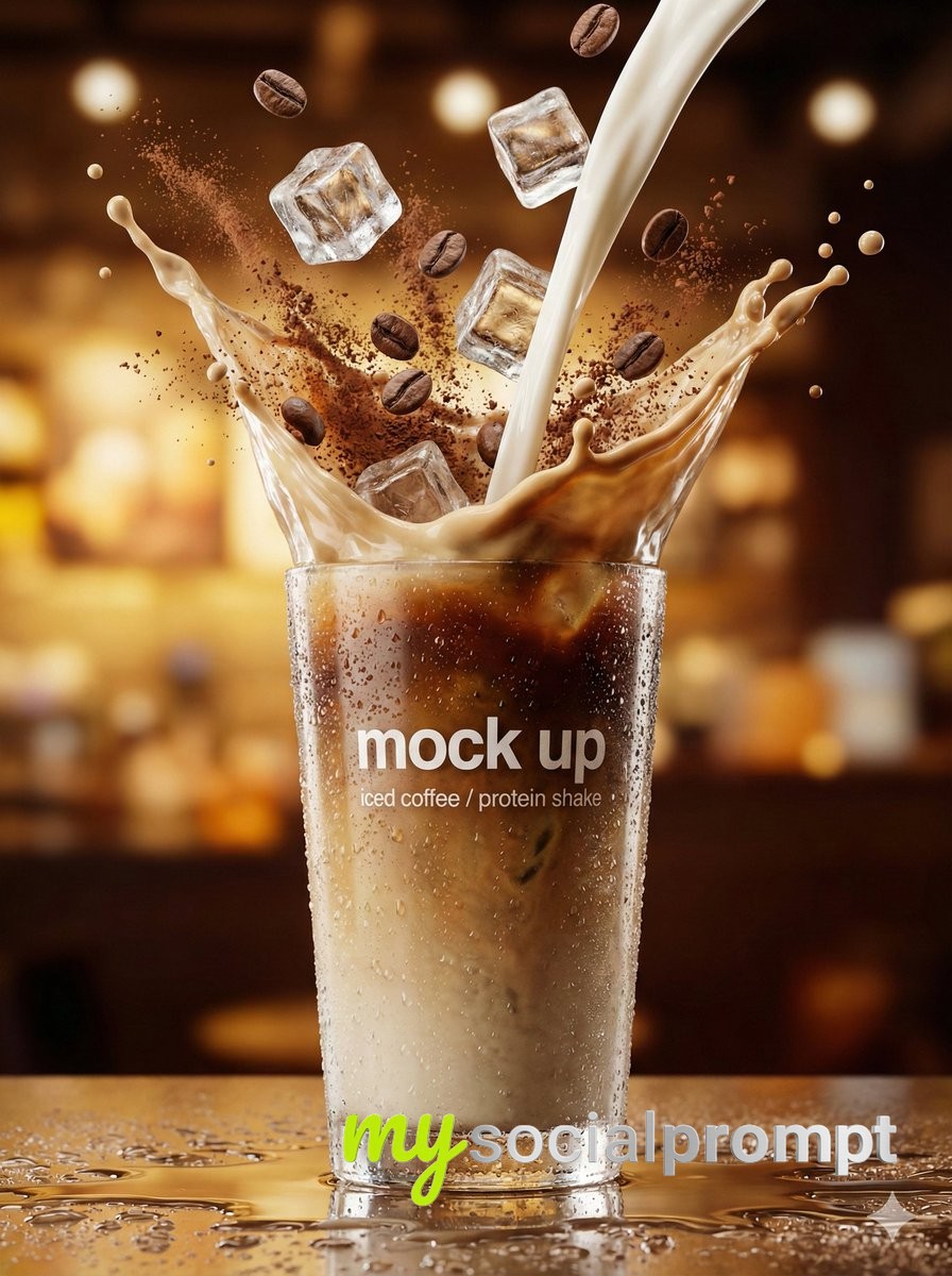nanobanana prompt: Hyper-realistic Beverage Photography with Cinematic Studio Lighting 2