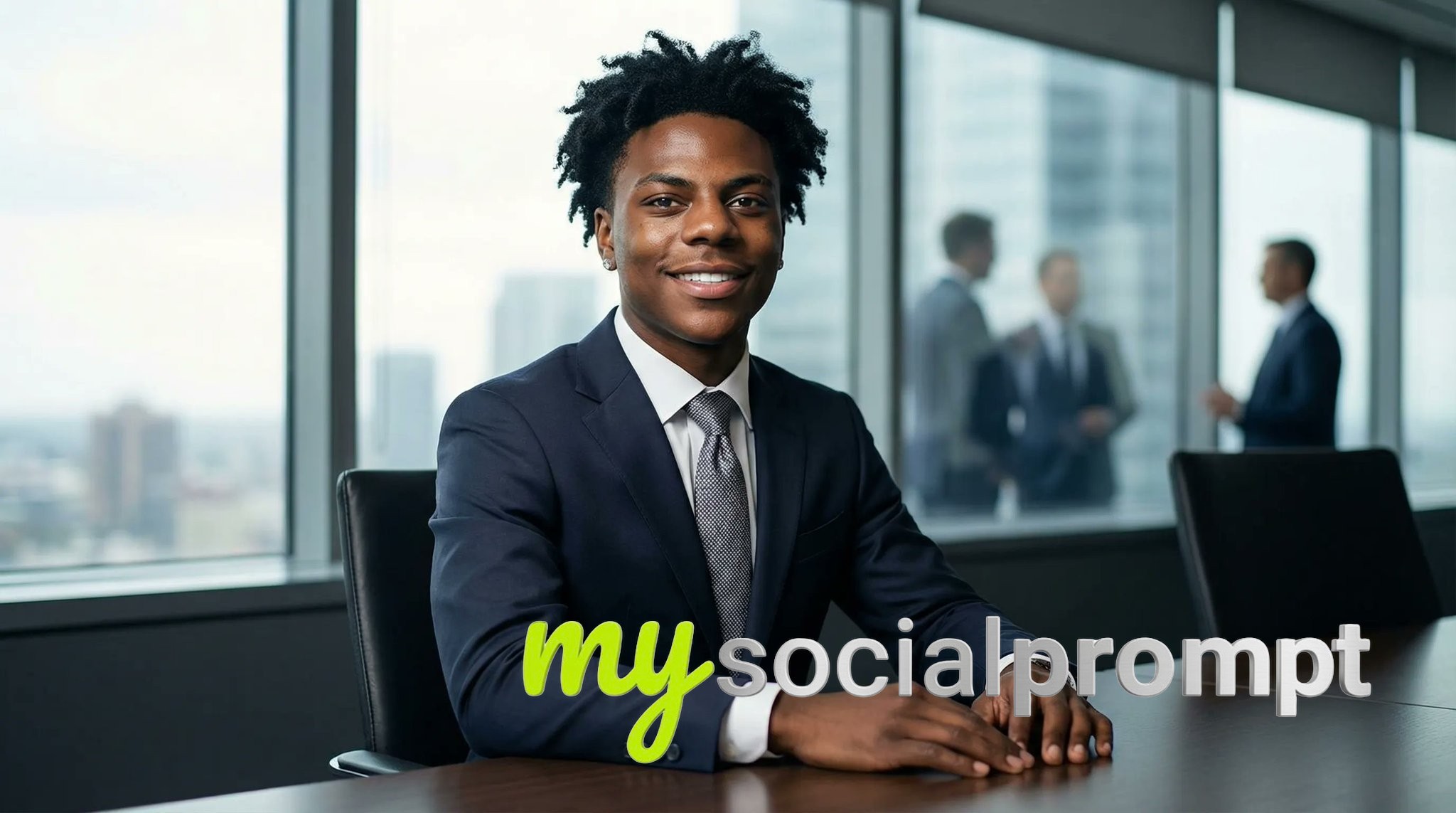 nanobanana prompt: Corporate Boardroom Portrait with Cinematic Lighting