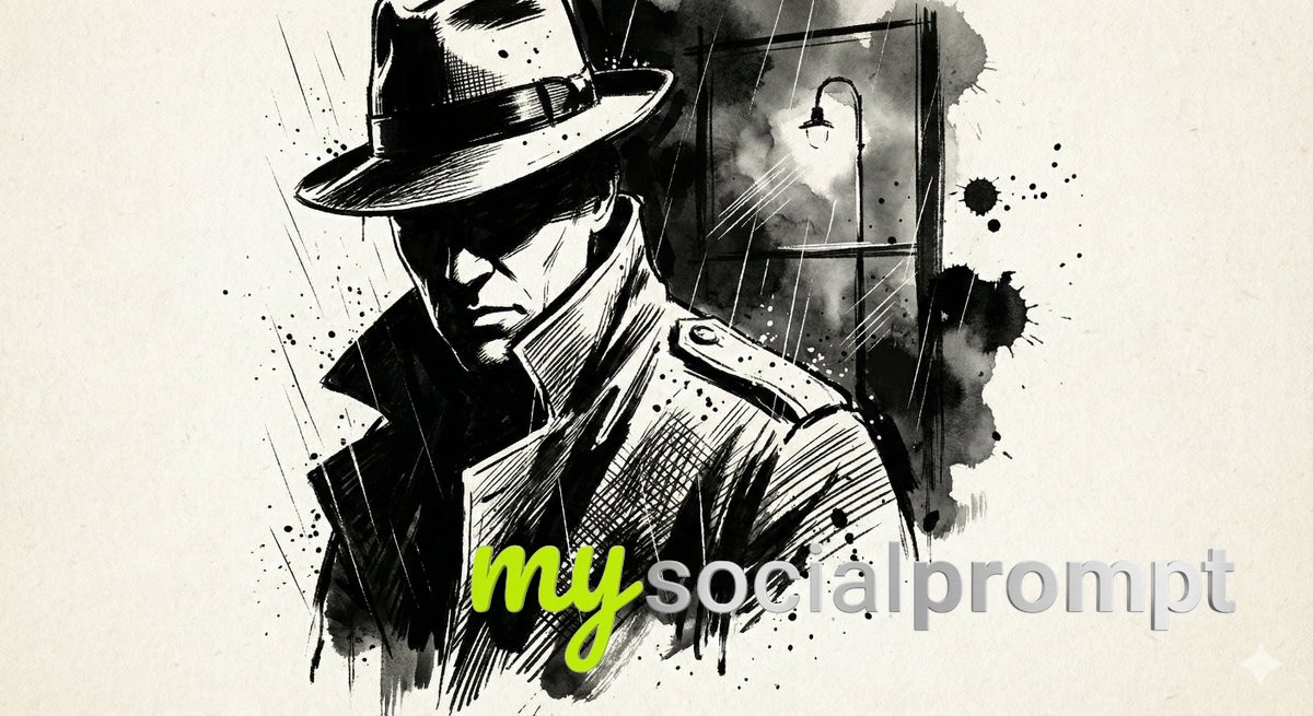 nanobanana prompt: Ink Noir Portrait with Cinematic Lighting & Graphic Novel Drama 2
