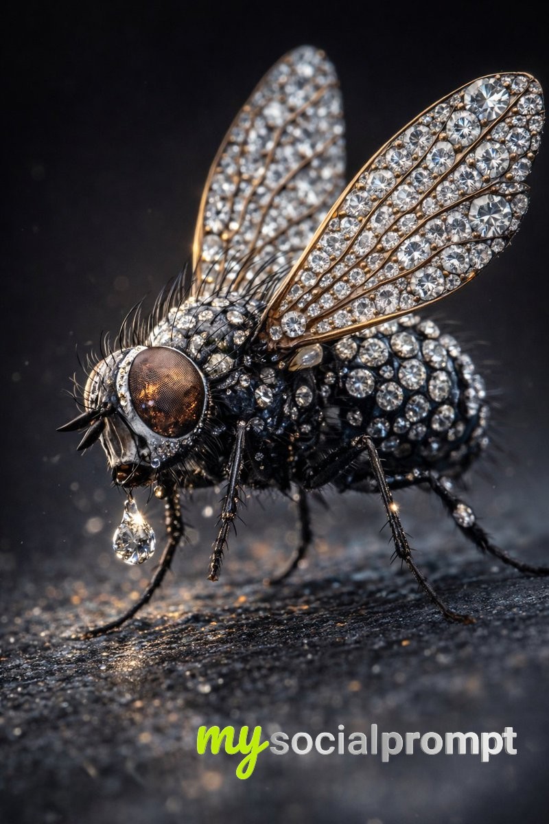 nanobanana prompt: Hyper-detailed Macro Realism of Mechanical Insects 3