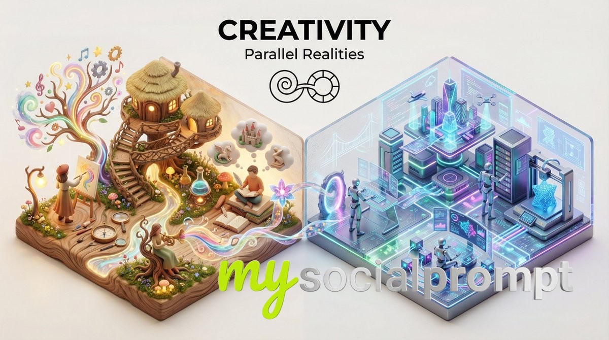 nanobanana prompt: Isometric Split Diorama with PBR Materials & Contrasting Lighting