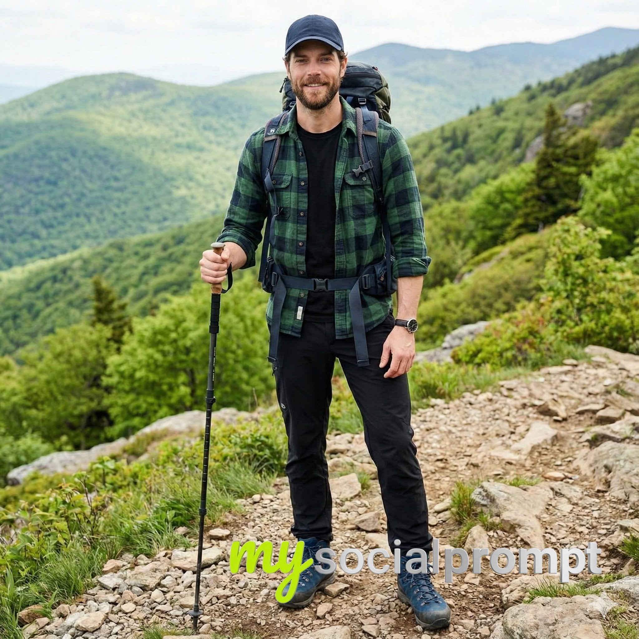 nanobanana prompt: Hyper-Realistic Trekker Portrait with Cinematic Mountain Campsite Lighting