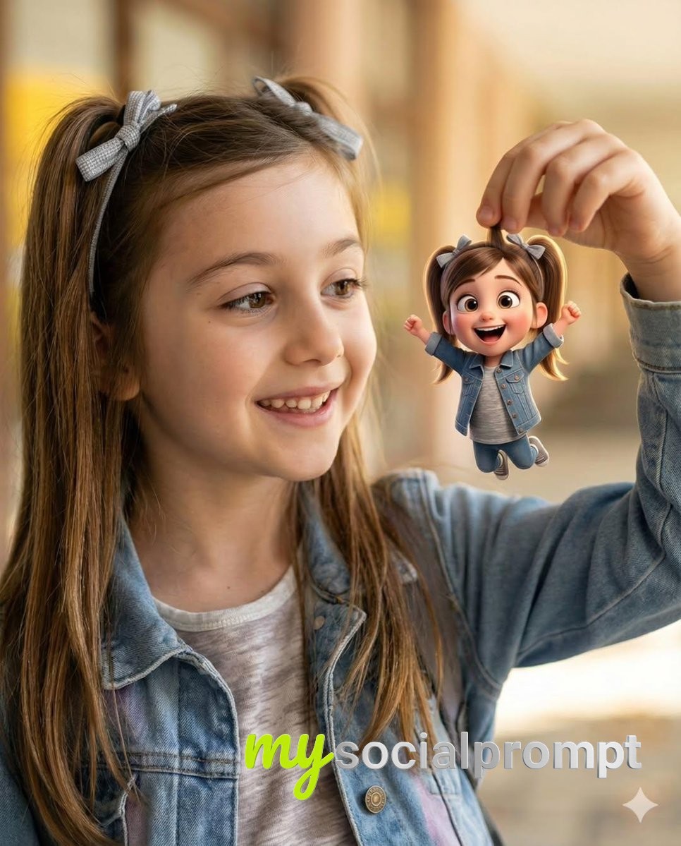 nanobanana prompt: Whimsical Portrait with Pixar-Style Character & Cinematic Lighting