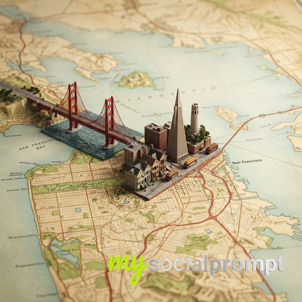 nanobanana prompt: Macro Geographic Diorama with Cinematic Lighting