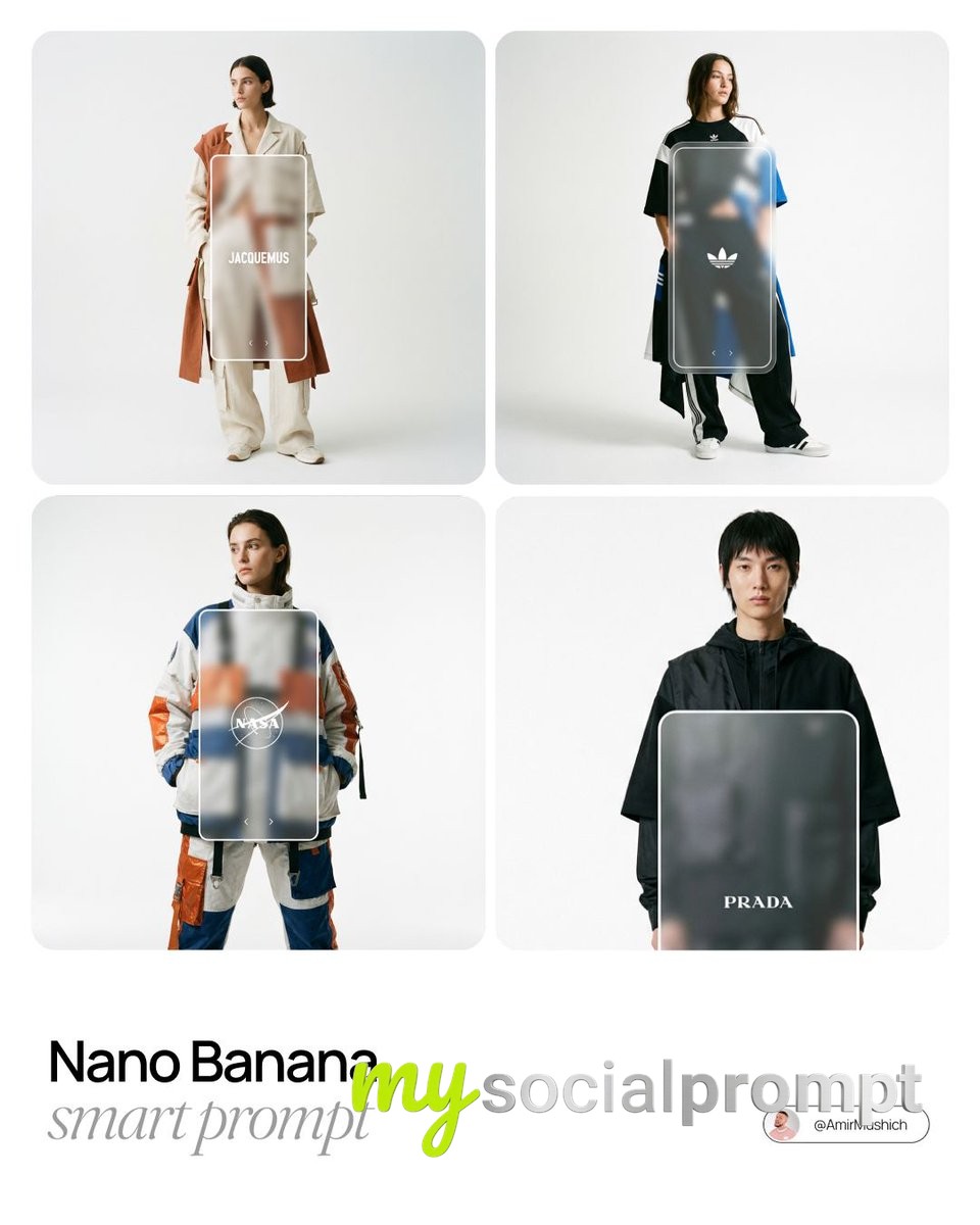 nanobanana prompt: Avant-Garde Streetwear Editorial with Glassmorphism UI Overlay
