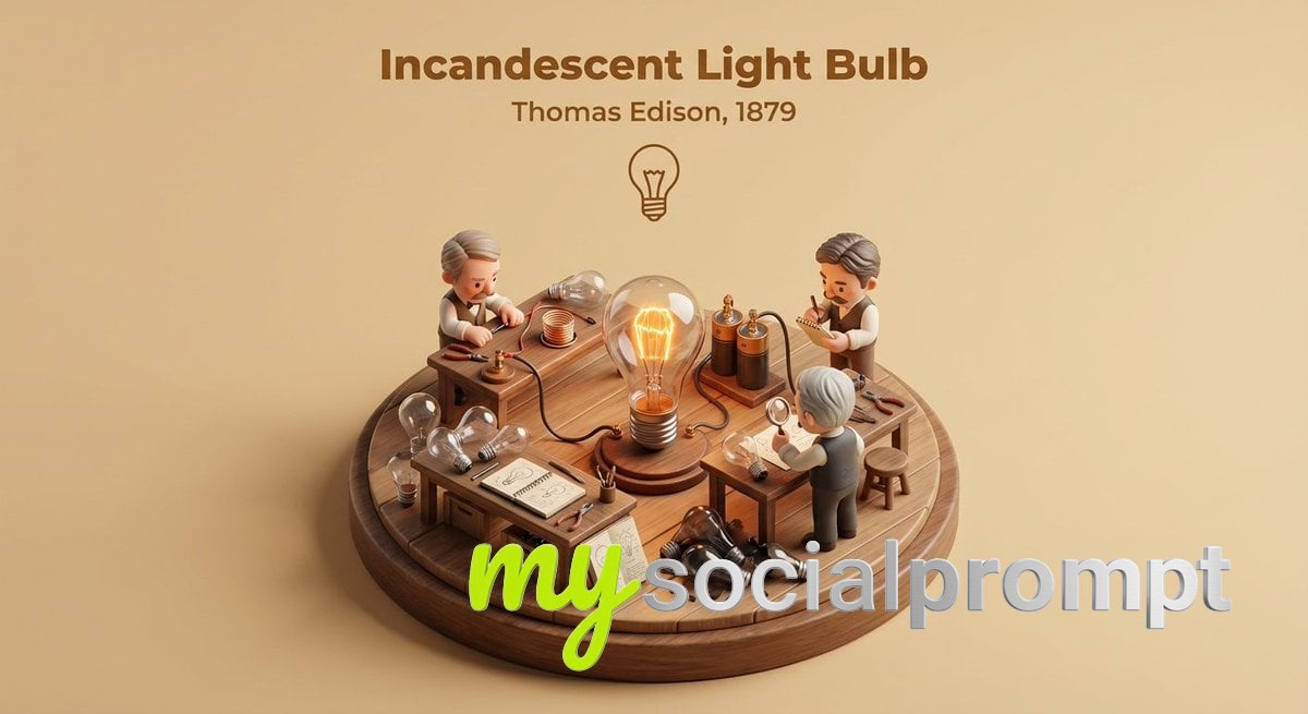 nanobanana prompt: Isometric Diorama of Invention's Breakthrough Moment 3
