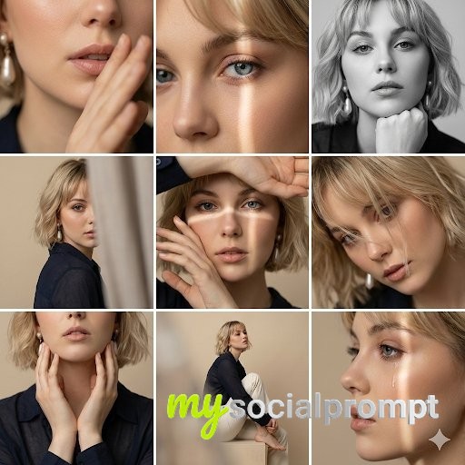 nanobanana prompt: Editorial Minimalism with Cinematic Lighting & Intimate Portraiture