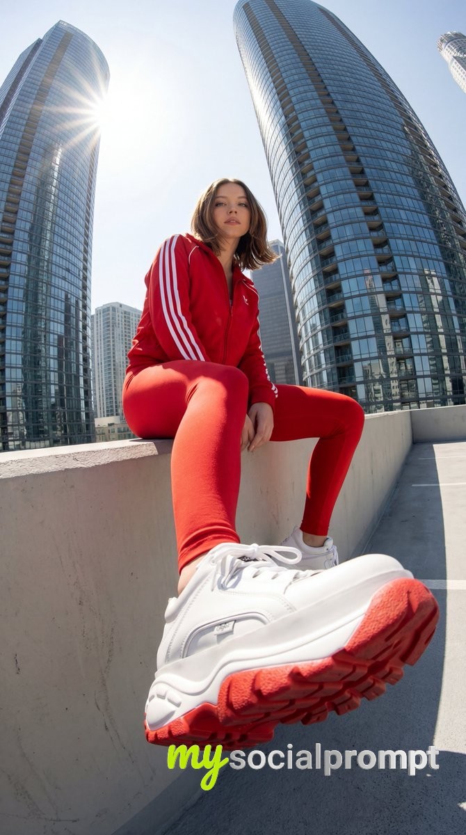 nanobanana prompt: Urban Streetwear with Fisheye Lens and Cinematic Lighting 2