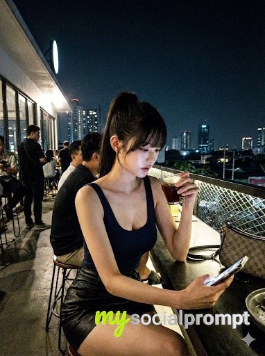 nanobanana prompt: Candid Night Photography with Imperfect Lighting & Authentic Subject