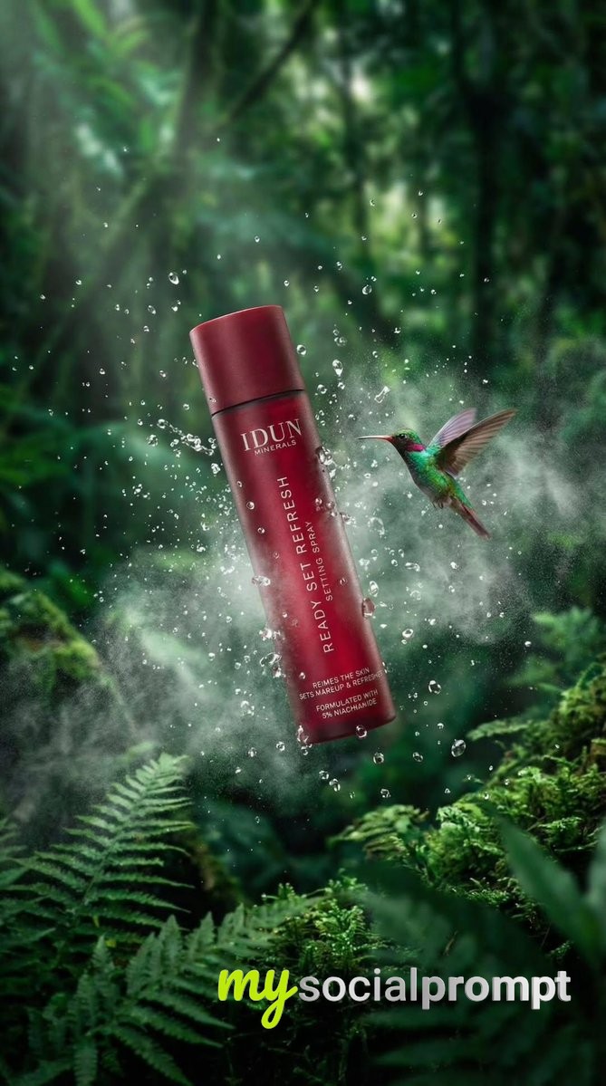 nanobanana prompt: IDUN MINERALS Eco-Luxury Product Photography with Cinematic Lighting 3