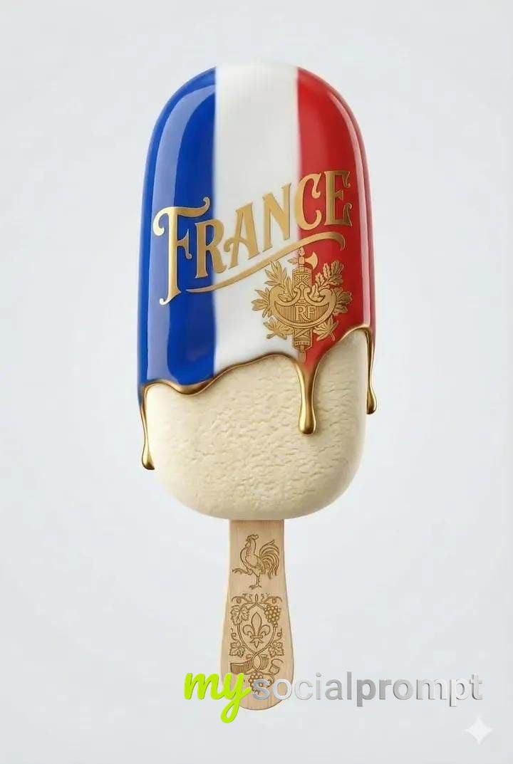 nanobanana prompt: Minimalist Kazakh Ice Cream Bar with Gold Ornamentation 2
