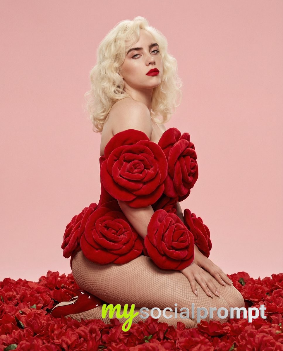 nanobanana prompt: Glam Editorial Portrait with Floral Sculptural Fashion