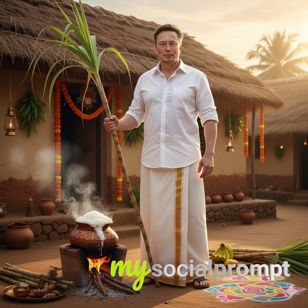 nanobanana prompt: Traditional South Indian Portrait with Cinematic Sunrise Lighting 4