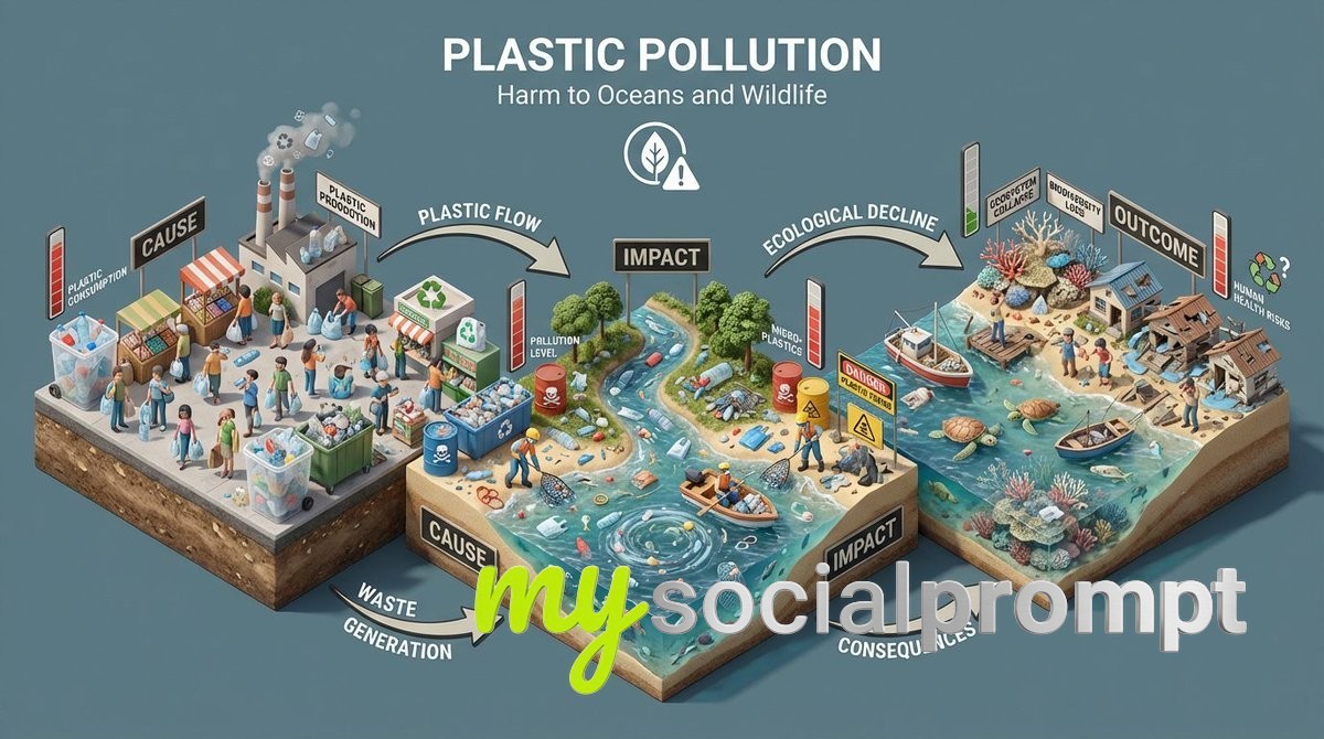 nanobanana prompt: Isometric Diorama with Environmental Impact Narrative 4