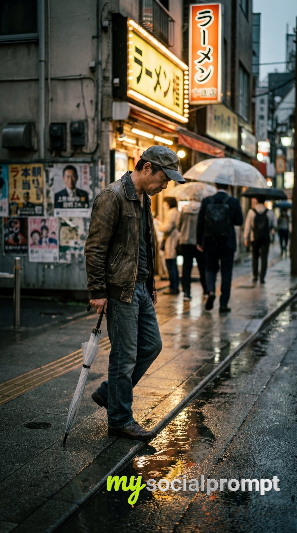 nanobanana prompt: Candid Street Portrait with Cinematic Natural Light and Urban Texture
