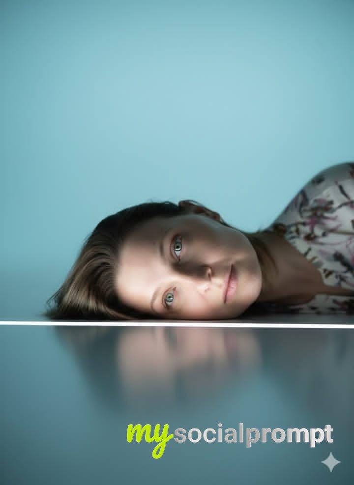 nanobanana prompt: Surreal Minimalist Editorial Portrait with Cinematic Lighting