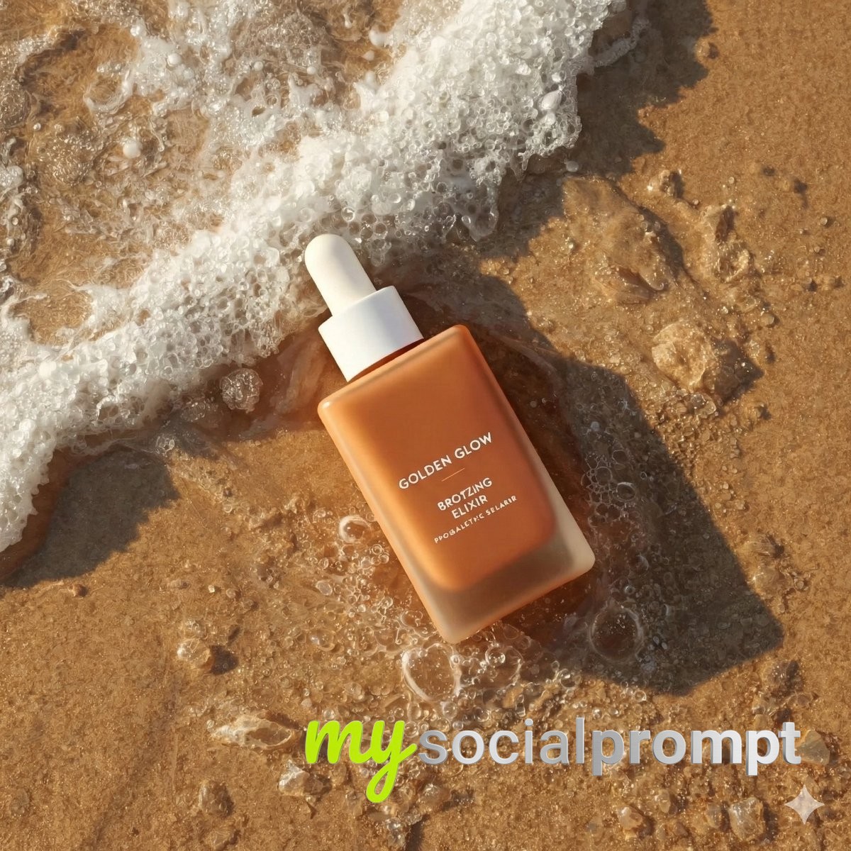 nanobanana prompt: Cinematic Beach Photography for Luxury Skincare 4