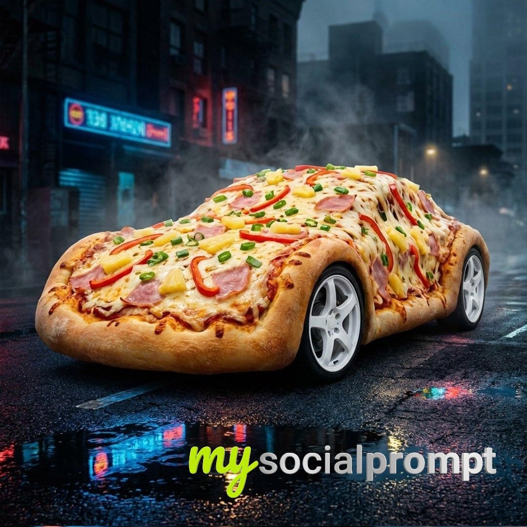 nanobanana prompt: Surreal Pizza Landscapes with Cinematic Fantasy Lighting 4