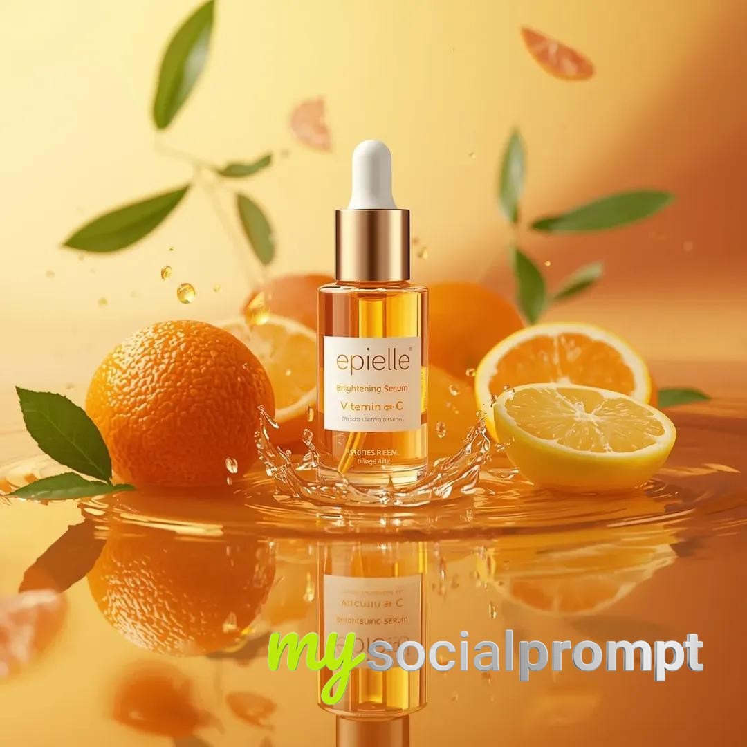 nanobanana prompt: Cinematic Realism in Skincare Product Photography with Citrus Accents