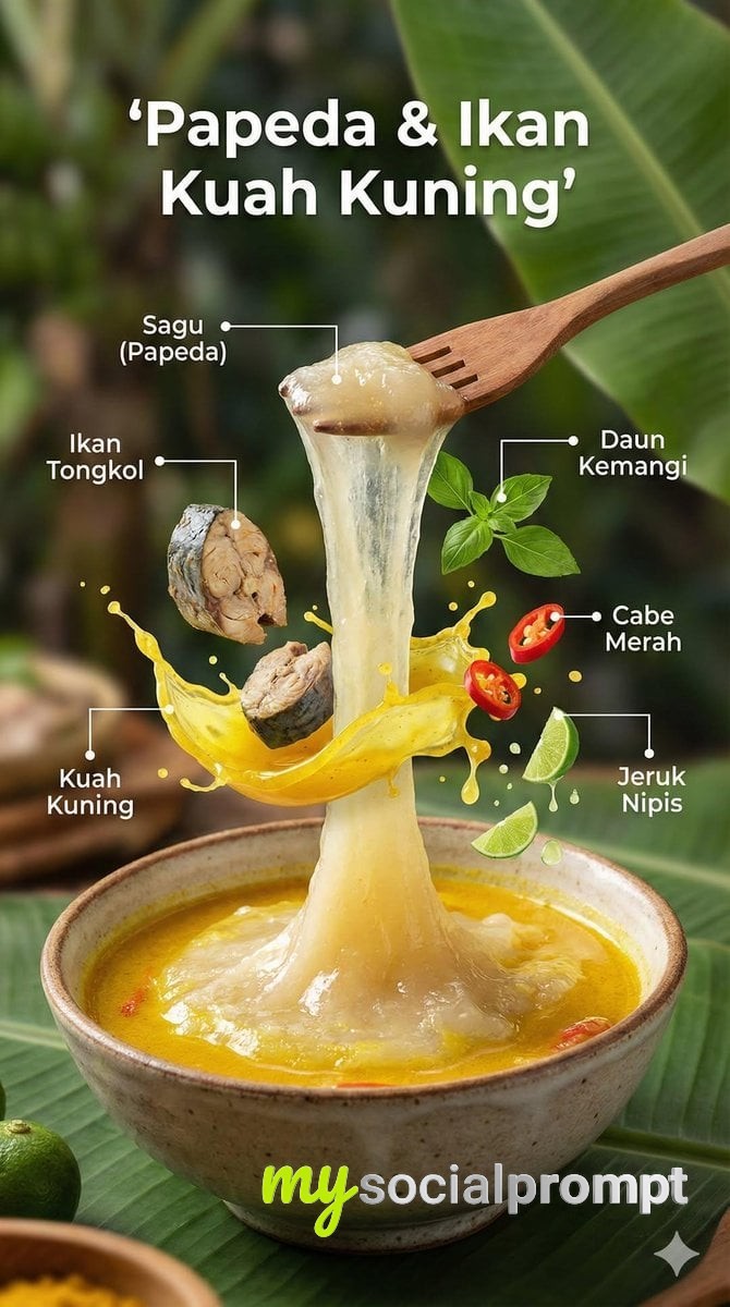nanobanana prompt: Floating Ingredient Infographic: Indonesian Dish in Cinematic Food Photography