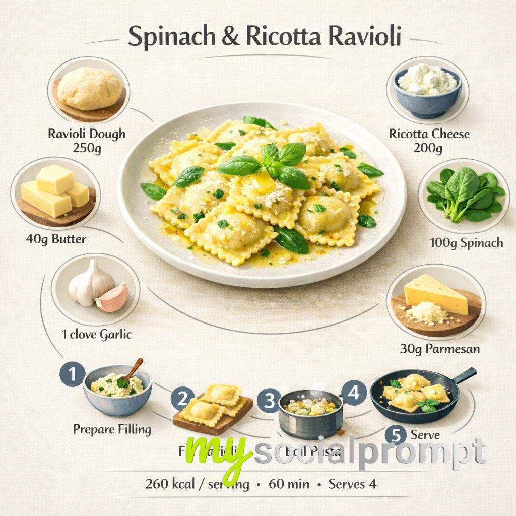 nanobanana prompt: Minimalist Modern Recipe Infographic with Scandinavian Design - AI Prompt Image 3
