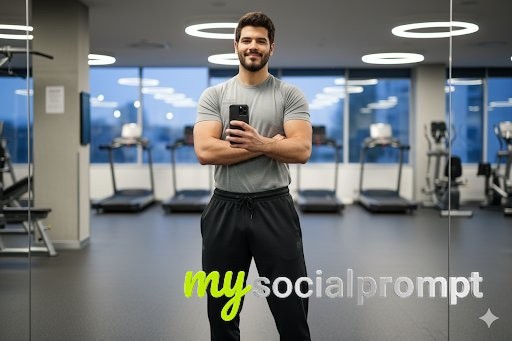 nanobanana prompt: Gym Mirror Selfie with Cinematic Lighting & Minimalist Composition 3