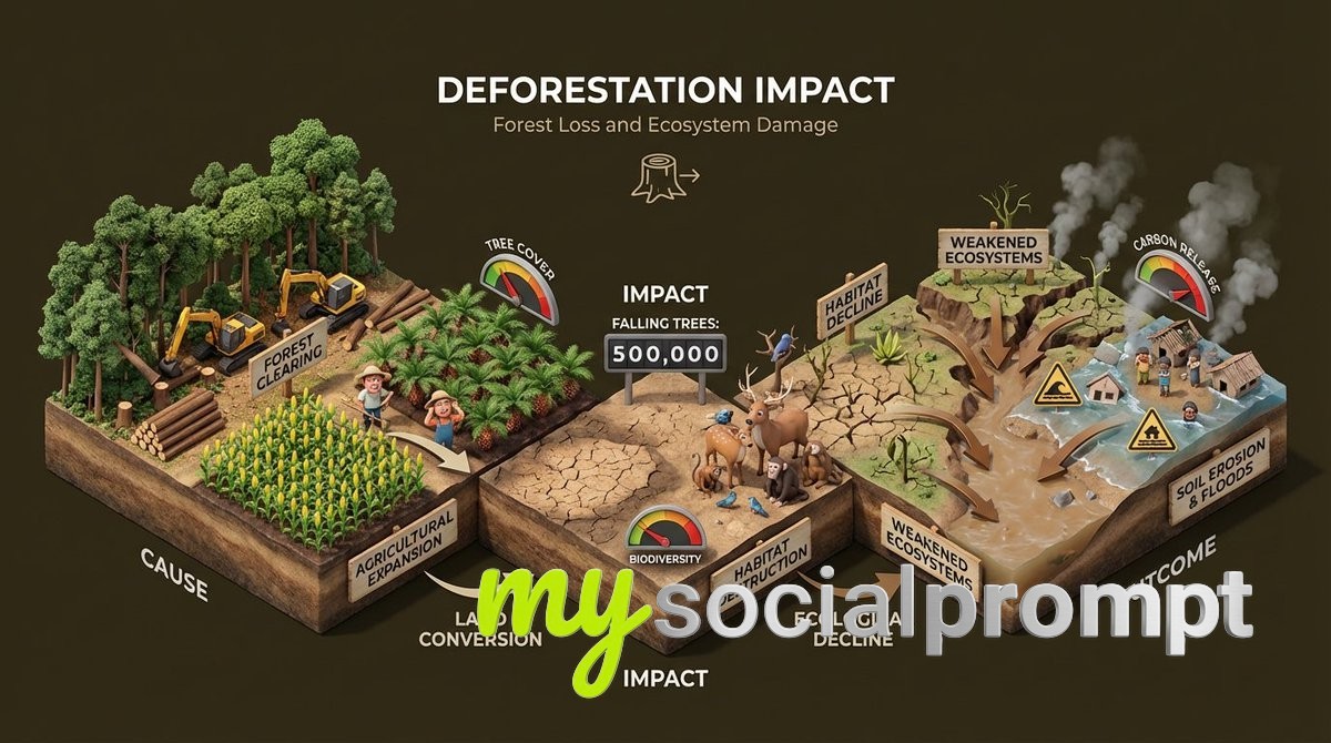 nanobanana prompt: Isometric Diorama with Environmental Impact Narrative 3