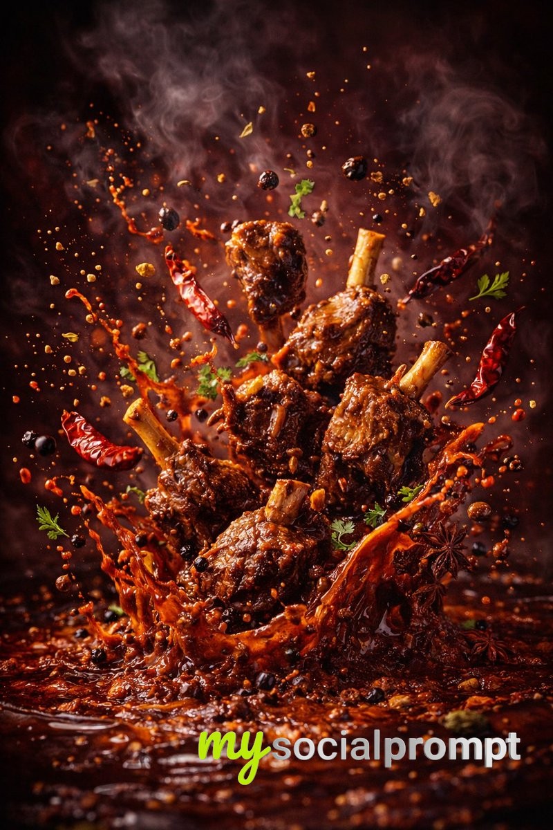 nanobanana prompt: Hyper-realistic Cinematic Food Photography with Dynamic Motion 2
